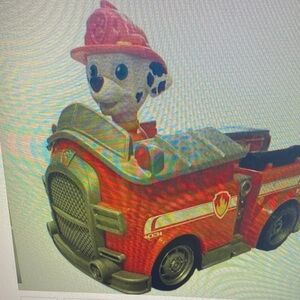 Fire Truck Ride-On Toy with Red and Gray Colors